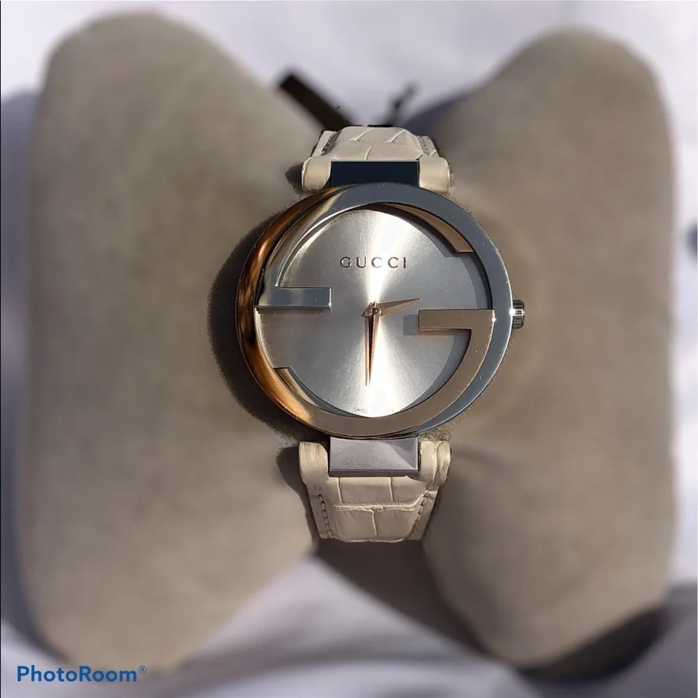 🆕 GUCCI 18k GOLD INTERLOCKING G WATCH